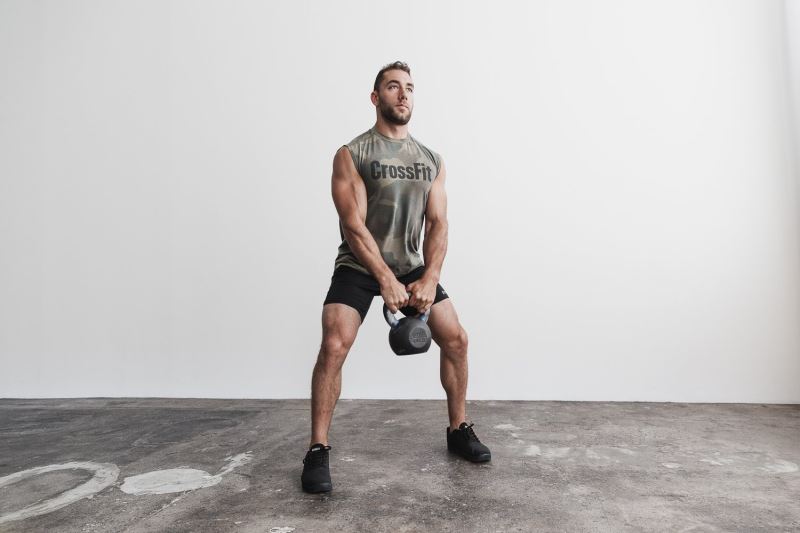 Nobull Crossfit sleeveless Camo Men's T Shirts Camouflage | 17823UBIM